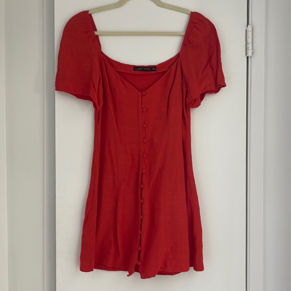 Zara Mini Puff Sleeve Dress